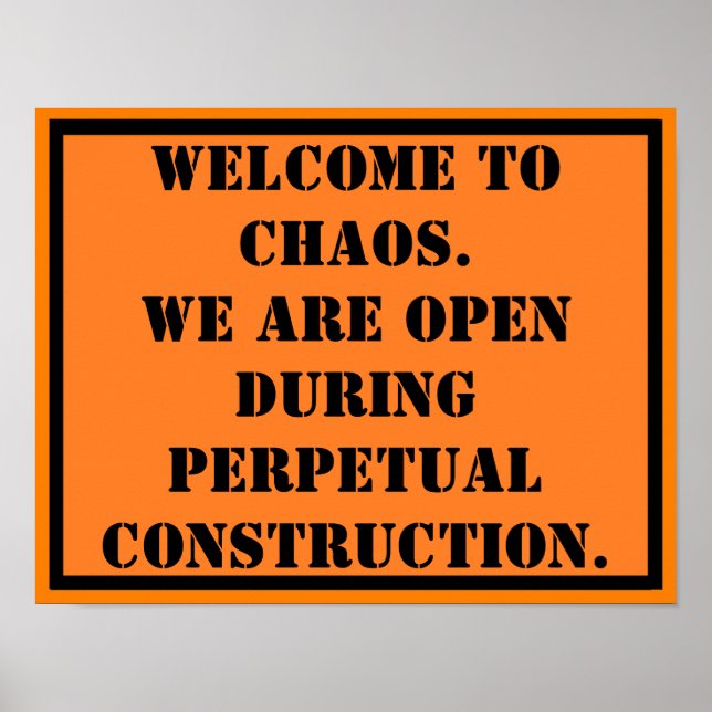 Poster Bienvenue au chaos (Devant)