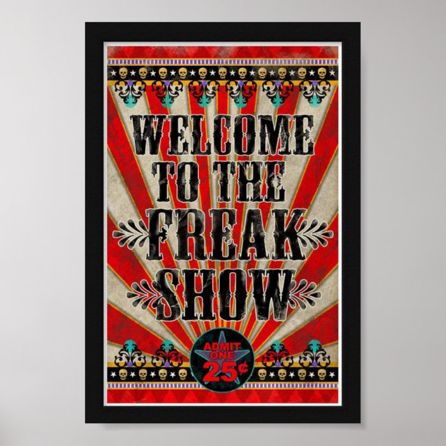 Poster - Bienvenue Au Freak Show (Devant)