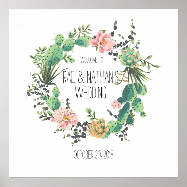 Poster Bienvenue au Mariage (Devant)