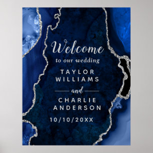 Poster Bienvenue au Mariage de la Marine et de l'Argent