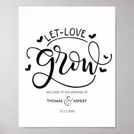Poster Bienvenue au mariage de - Que l'amour se développe