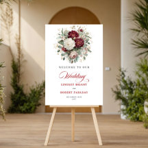 Bienvenue au mariage élégant au Marsala Floral Euc