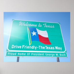 Poster Bienvenue Au Texas !