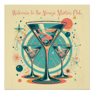 Poster Bienvenue au Triple Play du Atomic Martini Club