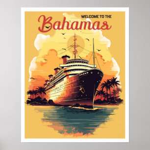 Poster Bienvenue Aux Bahamas