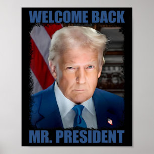 Poster Bienvenue Ck M le président Donald Trump Inaugurat