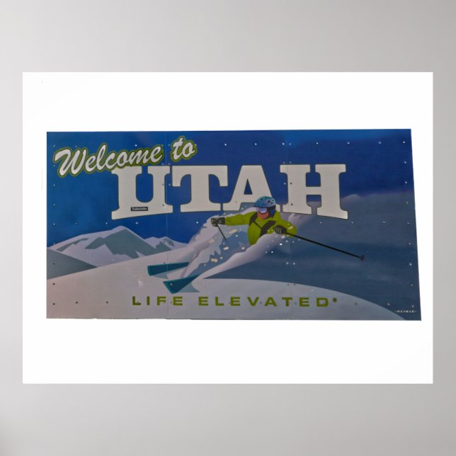 Poster Bienvenue dans la carte postale utah (Devant)