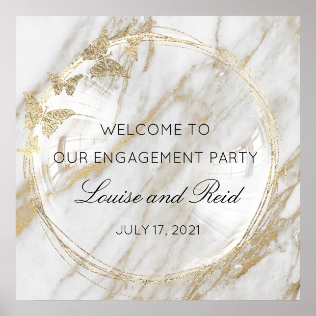 Poster Bienvenue dans le marbre doré de l'engagement de m (Devant)