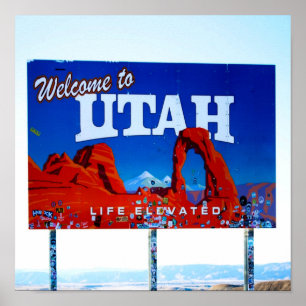 Poster Bienvenue dans le panneau Utah
