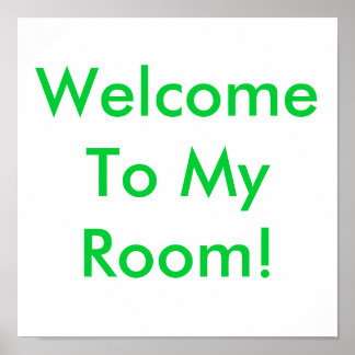 Poster Bienvenue Dans Ma Chambre !