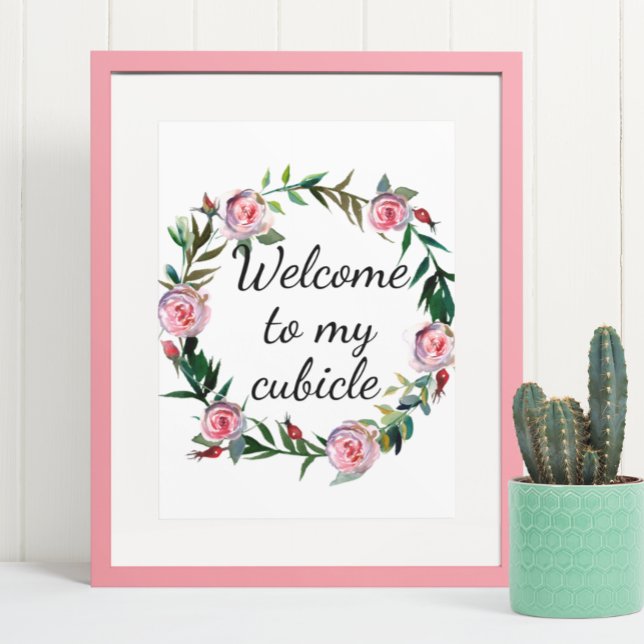 Poster Bienvenue dans mon bureau de bureau à panneaux à b (Créateur téléchargé)