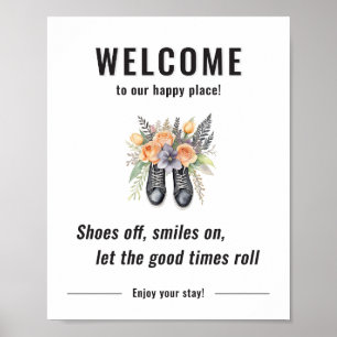 Poster Bienvenue dans notre endroit heureux