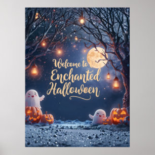 Poster Bienvenue dans notre Halloween enchanté – Po de ge