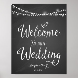 Poster Bienvenue dans notre version imprimée mariage