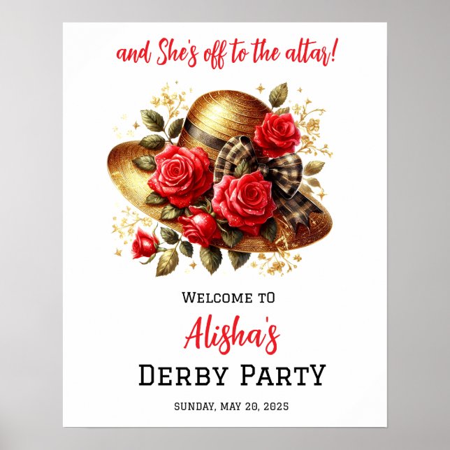 Poster Bienvenue de la Fête des mariées Casquette de Red  (Devant)