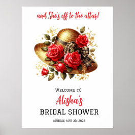 Poster Bienvenue de la Fête des mariées Casquette de Red 