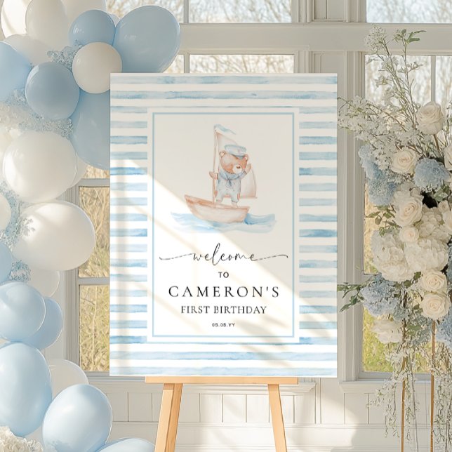 Poster Bienvenue de l'Ours Bleu marin (Créateur téléchargé)