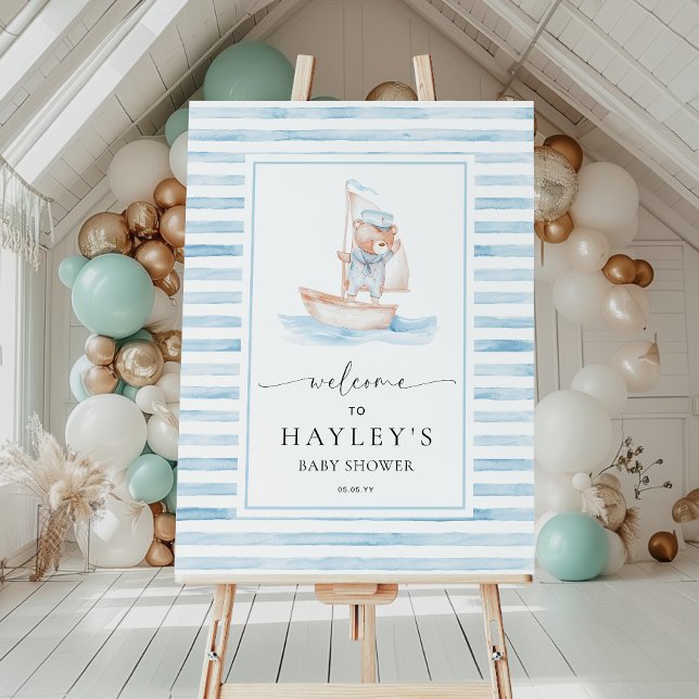 Poster Bienvenue de l'Ours Bleu marin (Créateur téléchargé)