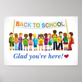 Poster Bienvenue de retour, heureux que vous soyez ici (a