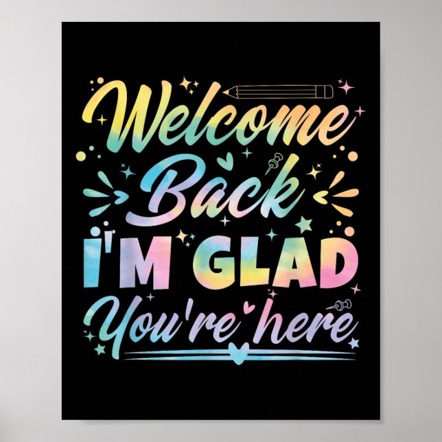 Poster Bienvenue de retour Je suis heureux que vous soyez (Devant)