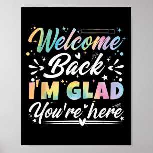 Poster Bienvenue de retour Je suis heureux que vous soyez