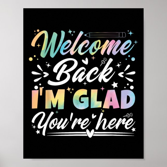 Poster Bienvenue de retour Je suis heureux que vous soyez (Devant)