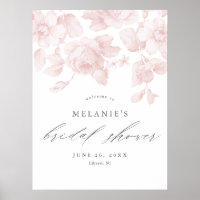Bienvenue élégante en écriture florale rose pour u
