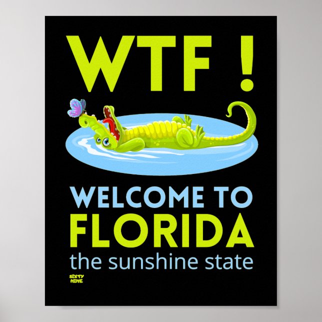 Poster "BIENVENUE EN FLORIDE" drôle (Devant)