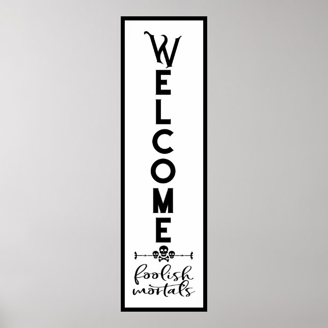Poster Bienvenue Halloween | Longueur de la porte mortell (Devant)