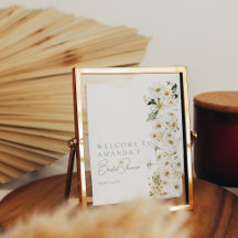 Bienvenue Mariage Moderne Fleur de Daisy Boho