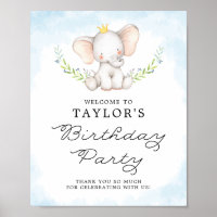 Bienvenue pour l'anniversaire de bébé éléphant à l