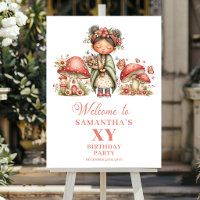 Bienvenue pour l'anniversaire de la fille aux fleu