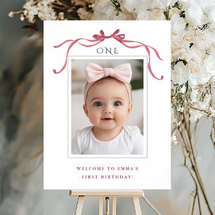 Poster Bienvenue pour le 1er anniversaire de la petite fi