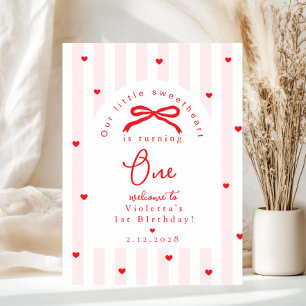 Poster Bienvenue pour le 1er anniversaire de Sweetheart F