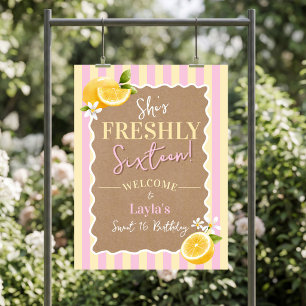 Poster Bienvenue pour les seize ans de Freshly Sixteen ci