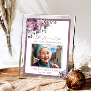 Poster Bienvenue pour un anniversaire de tout âge avec ph