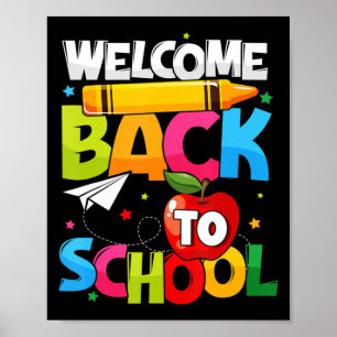 Poster Bienvenue Retour à l'école Premier jour enseignant