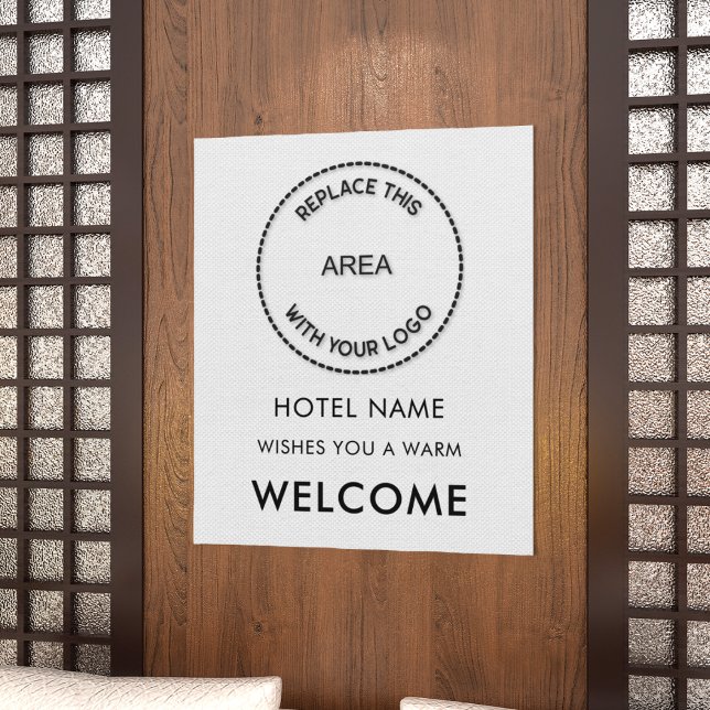 Poster Bienvenue Simple Nom De L'Hôtel Logo N'Importe Que (Créateur téléchargé)