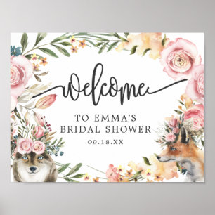 Poster Bienvenue sous la douche florale automnale à l'aqu