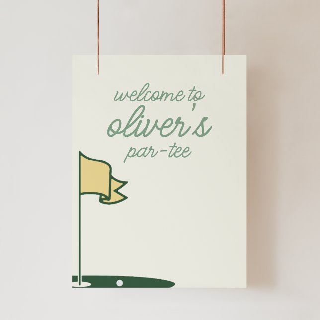 Poster Bienvenue sur l'affiche des signes de Par-Tee (Créateur téléchargé)