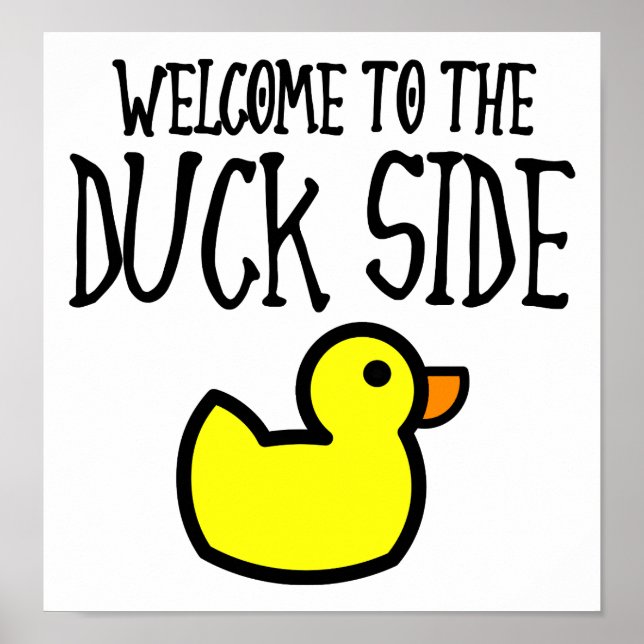 Poster Bienvenue sur l'affiche drôle de Duck Side (Devant)