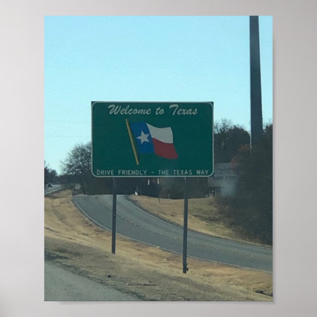 Poster Bienvenue sur l'affiche du Texas (Devant)