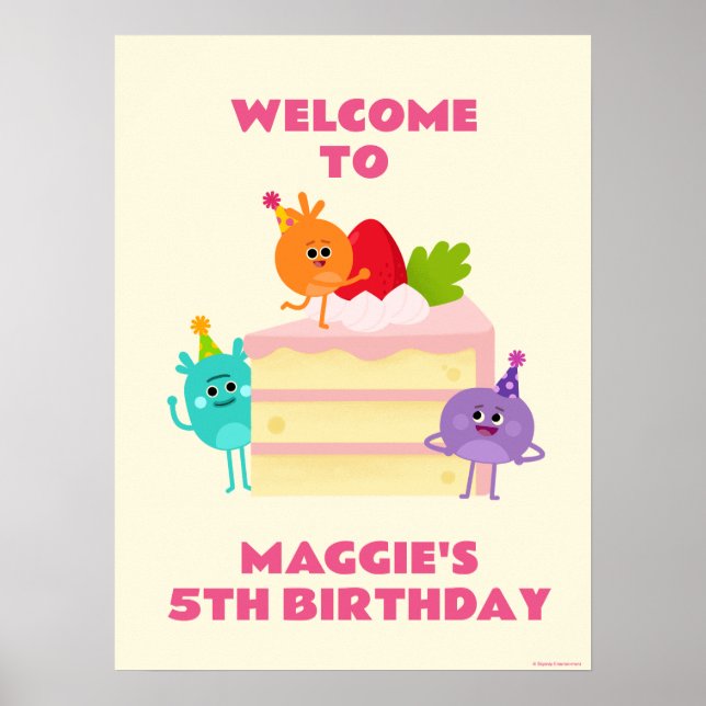 Poster Bienvenue sur le gâteau d'anniversaire de Bumble N (Devant)