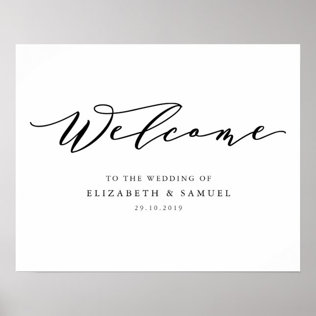 Poster Bienvenue sur le panneau mariage (Devant)