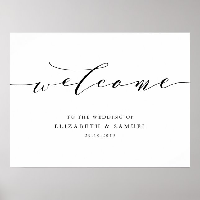 Poster Bienvenue sur le panneau mariage (Devant)