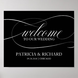 Poster Bienvenue Sur Notre Panneau Noir Mariage