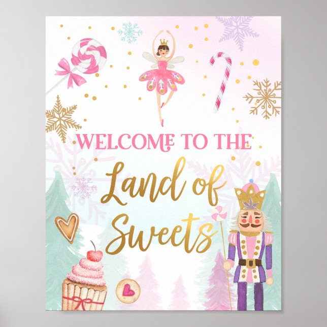Poster Bienvenue Terre de sucreries Casse-noix Ballerina  (Devant)