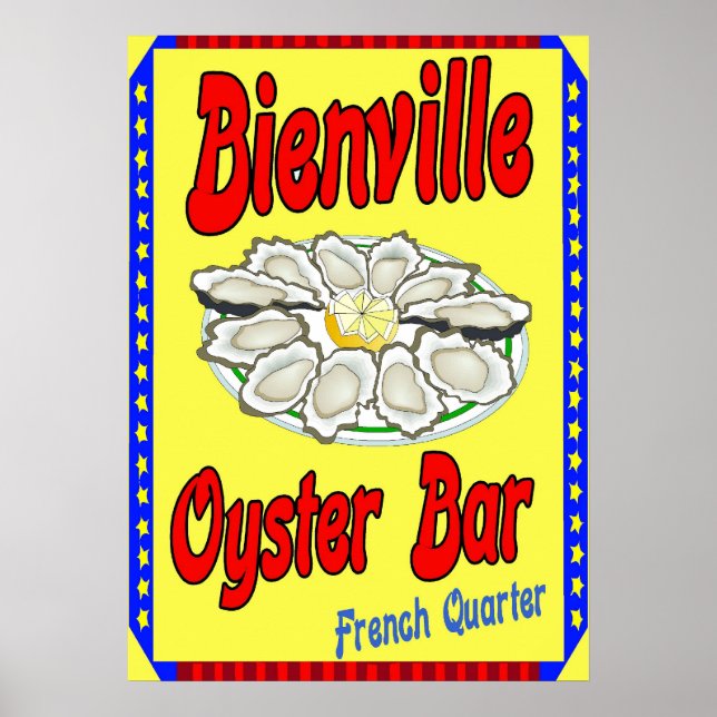 Poster Bienville Oyster Bar (Devant)