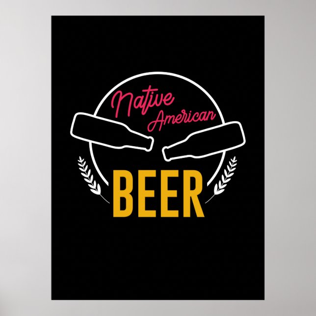 Poster Bière amérindienne (Devant)