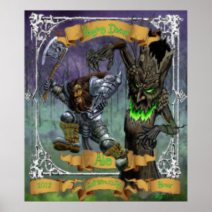 Poster Bière anglaise naine faisante rage